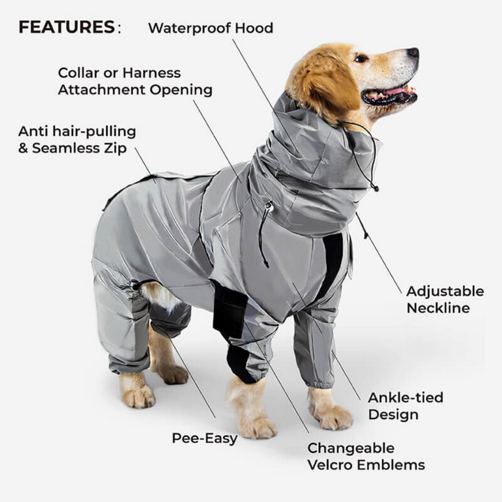 CVPSULE™ | Reflective All-Seasons Waterproof Dog Rain Coat