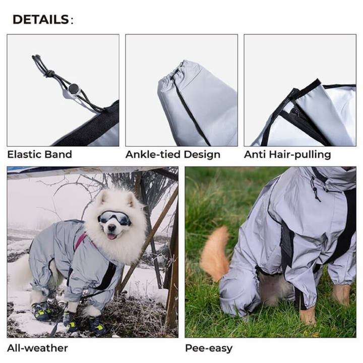 CVPSULE™ | Reflective All-Seasons Waterproof Dog Rain Coat