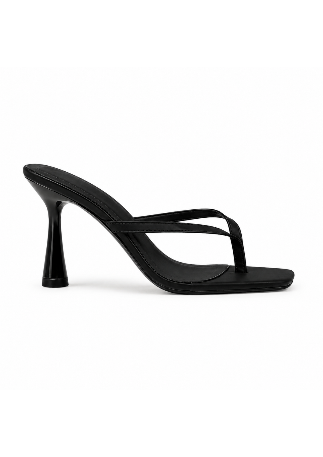 SCULPTED SQUARE-TOE MULE HEELS