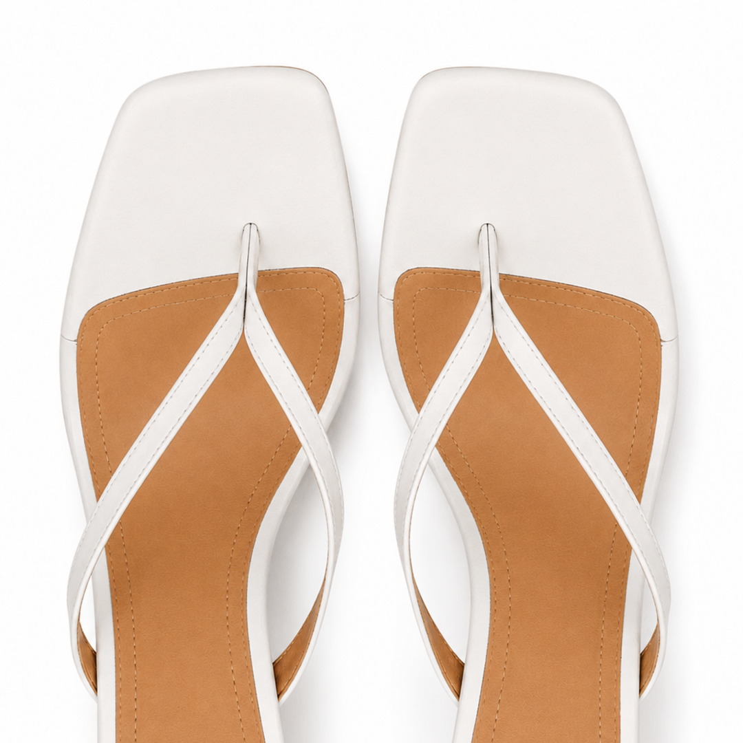 SCULPTED SQUARE-TOE MULE HEELS
