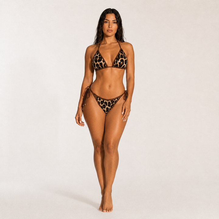 IMARA | TRIANGLE HALTER BIKINI TOP