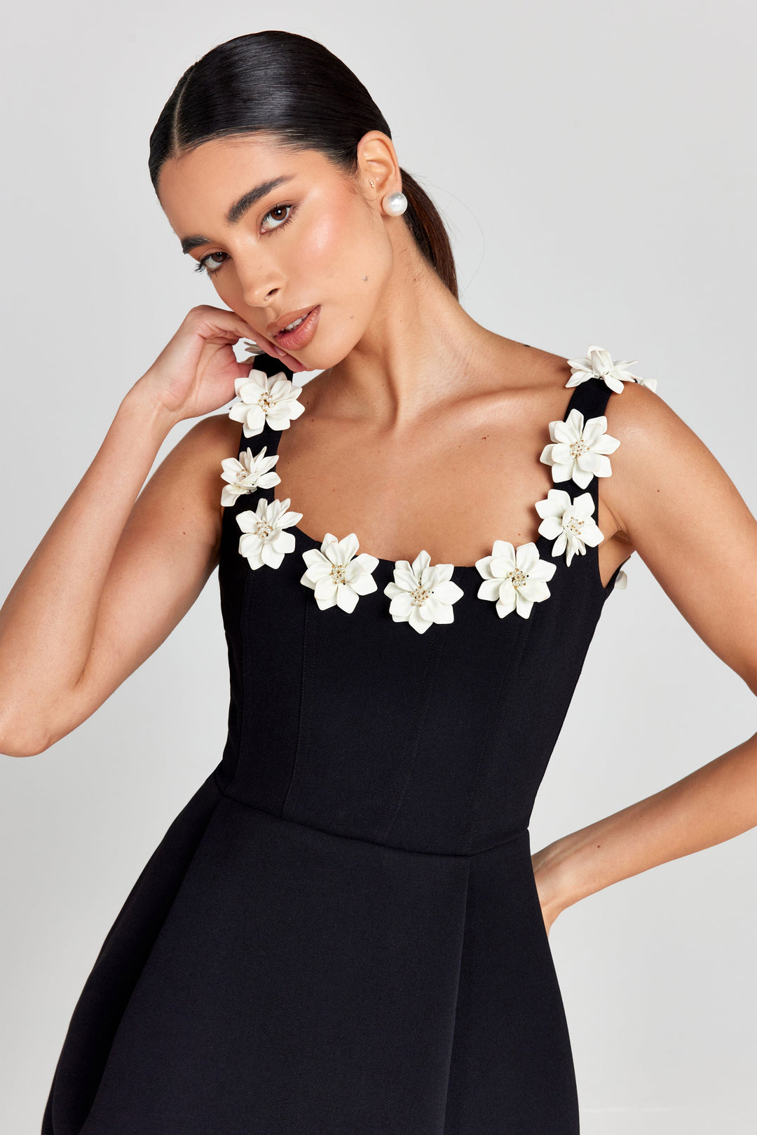 Chiara™️ | Monochrome Flower Dress