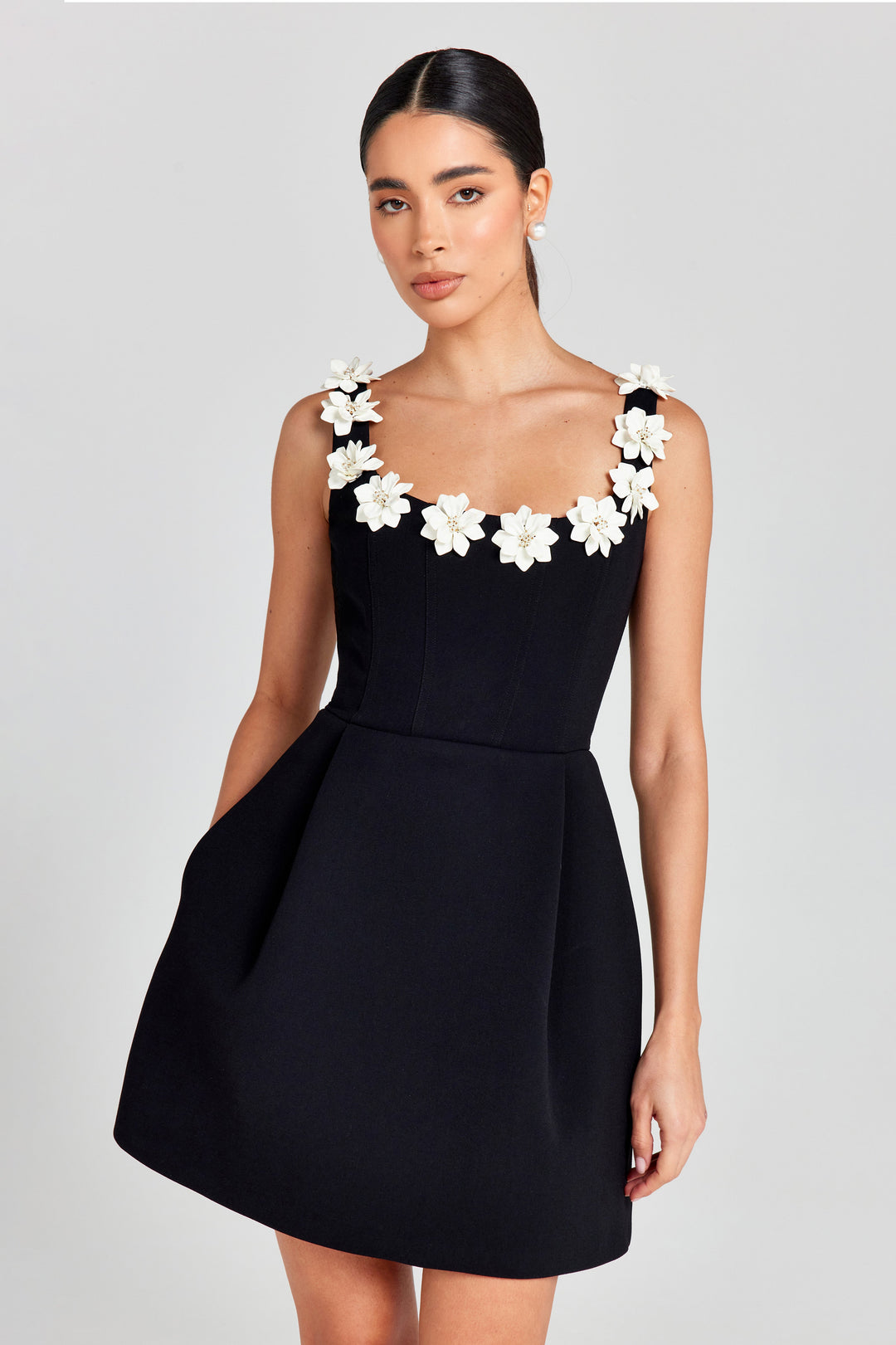 Chiara™️ | Monochrome Flower Dress