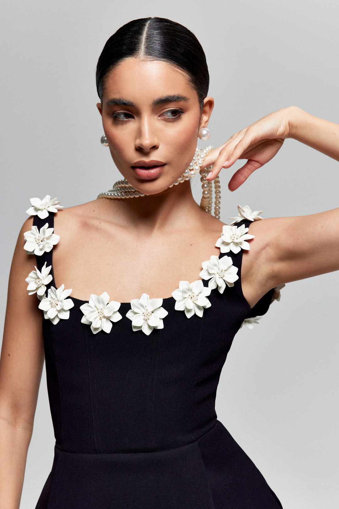 Chiara™️ | Monochrome Flower Dress
