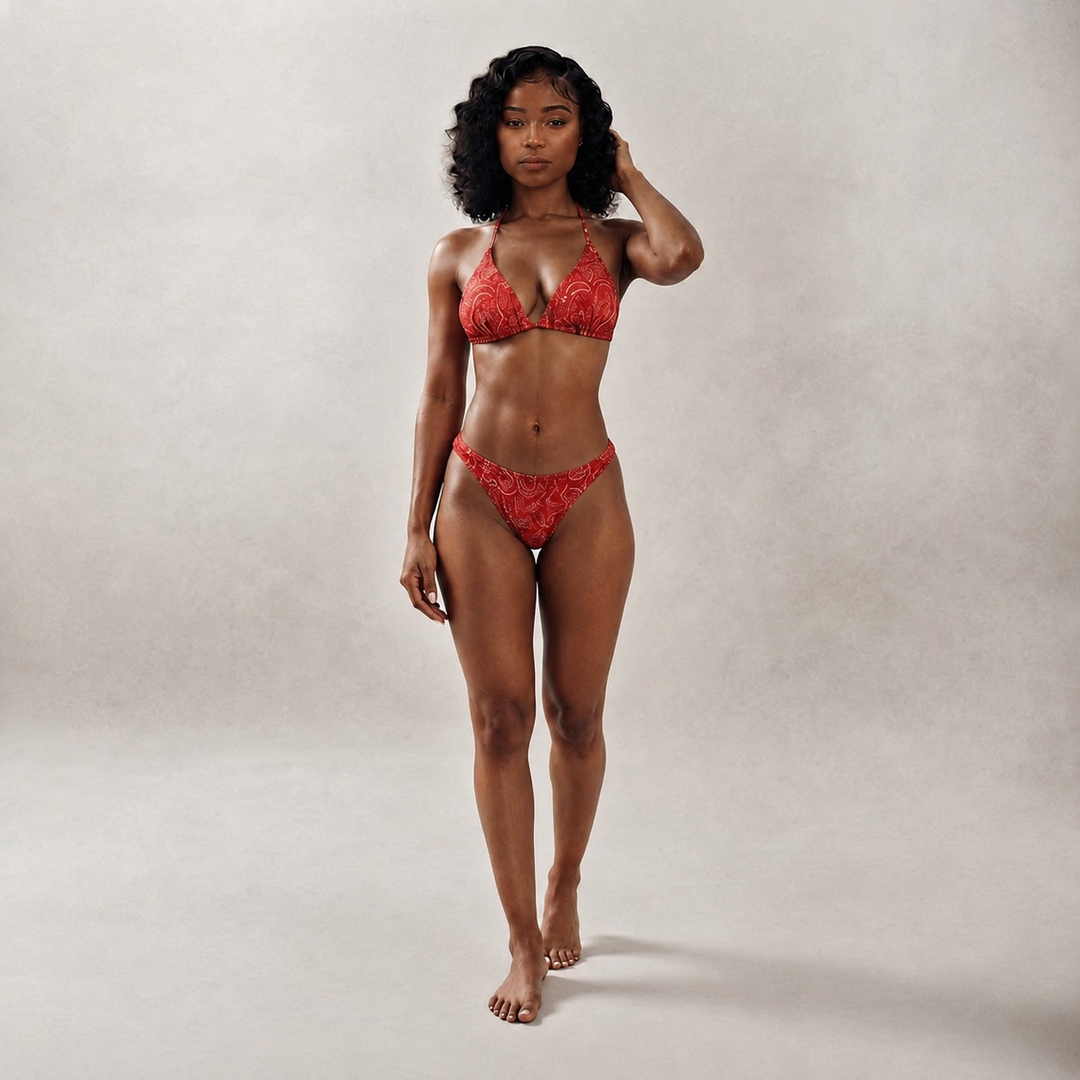 ROSITA | TRIANGLE HALTER BIKINI TOP
