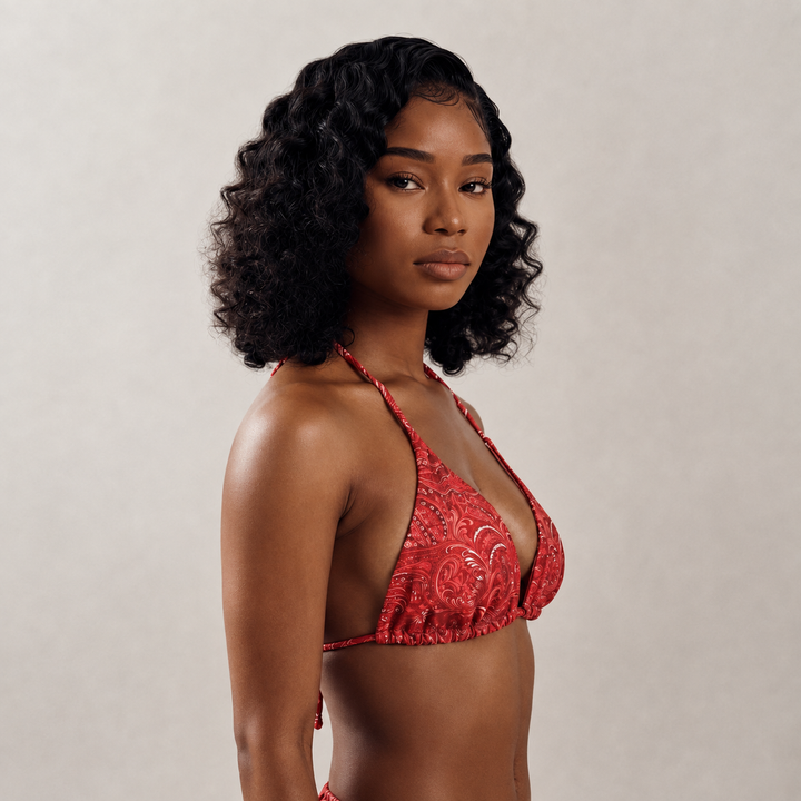 ROSITA | TRIANGLE HALTER BIKINI TOP