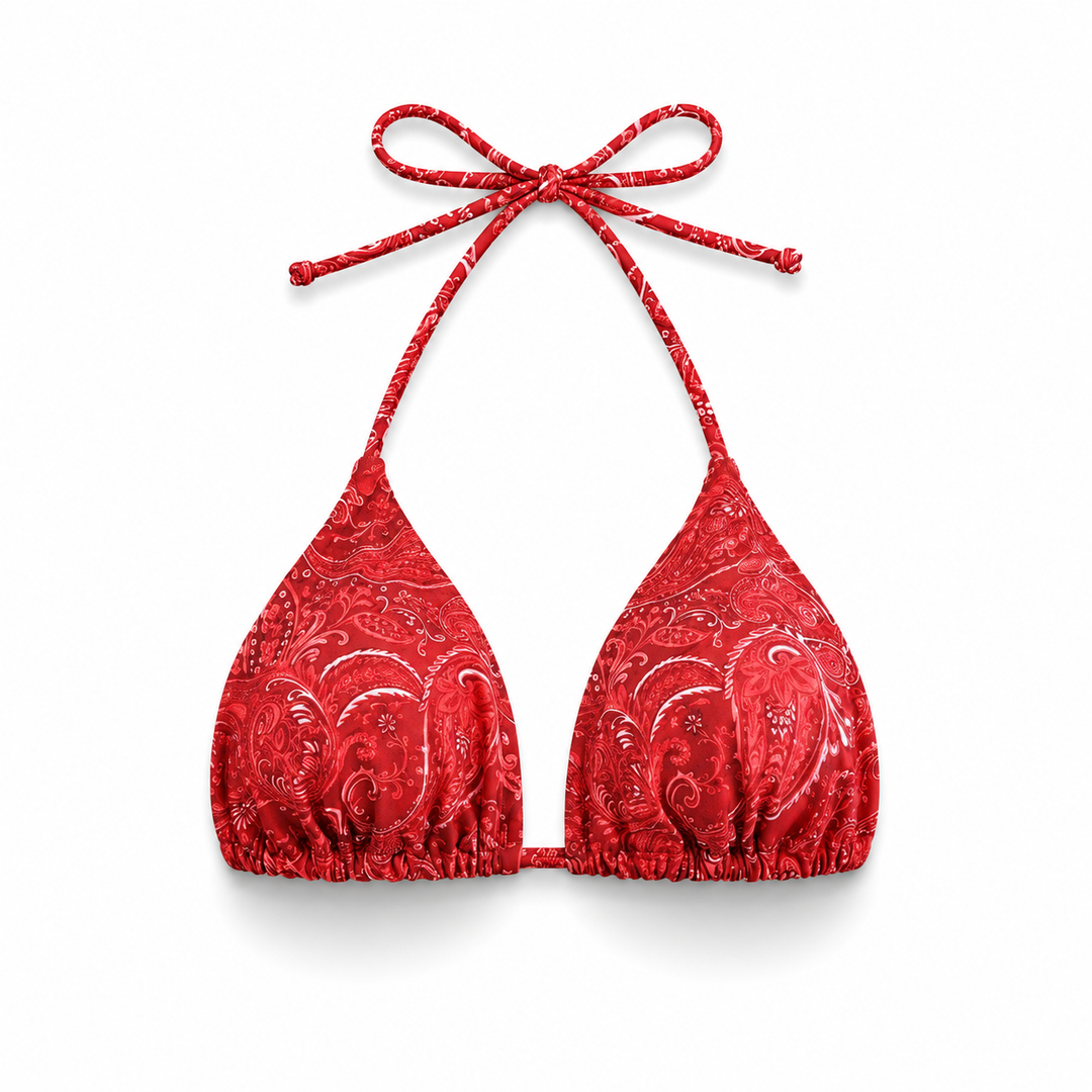ROSITA | TRIANGLE HALTER BIKINI TOP