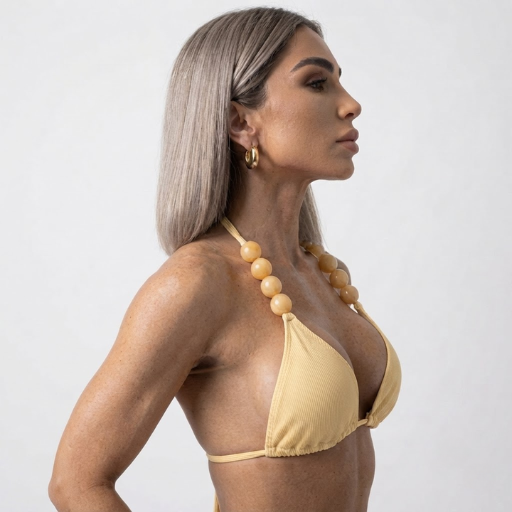 SOLARA | BEADED BIKINI TOP
