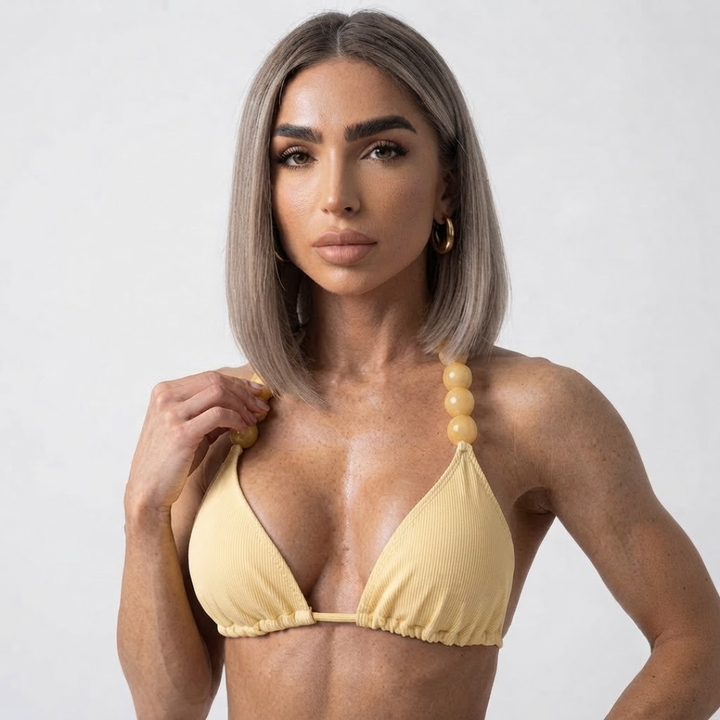 SOLARA | BEADED BIKINI TOP