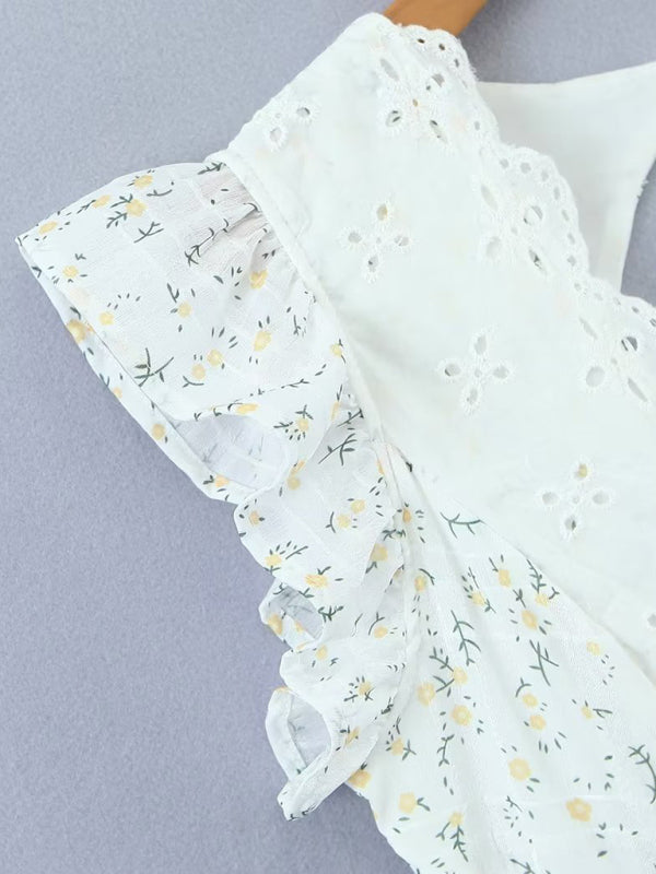 Giorgia™️ | Embroidery Printed Halter Dress