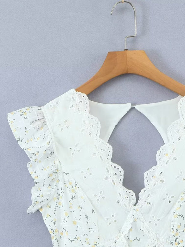 Giorgia™️ | Embroidery Printed Halter Dress