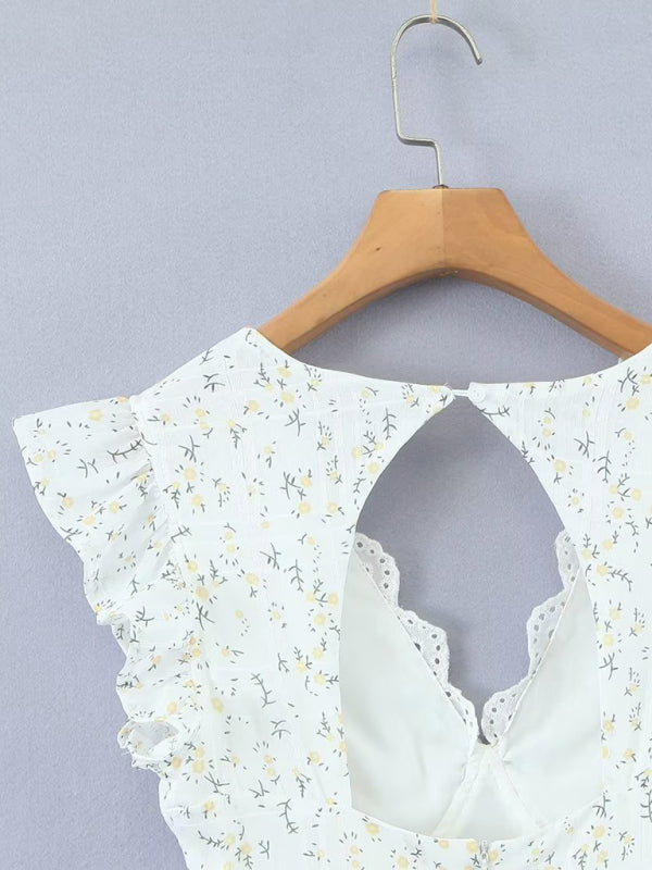 Giorgia™️ | Embroidery Printed Halter Dress