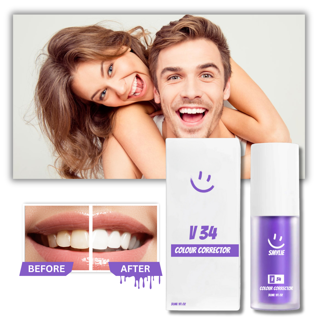 SMYLIE™ V34 KLEURCORRECTIE TANDPASTA (2e VOOR DE HALVE PRIJS)
